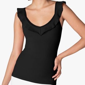 Beyond Yoga Frill Seeker Tank size Small black
